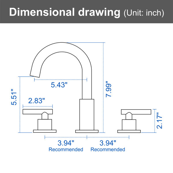 SHAMANDA Widespread Faucet 2handle Bathroom Faucet & Reviews Wayfair